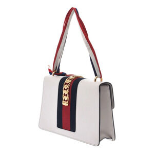 Gucci Handbag Bag Calfskin Sylvie White
